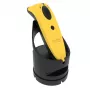Socketscan S720 leitor linear de códigos de barras e QR Code amarelo preto dock