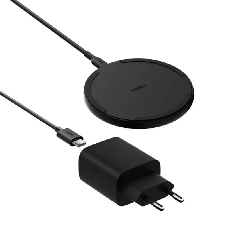 Carregador sem fios Belkin WIA012KQBK 15W com fonte de alimentação de 20W, preto