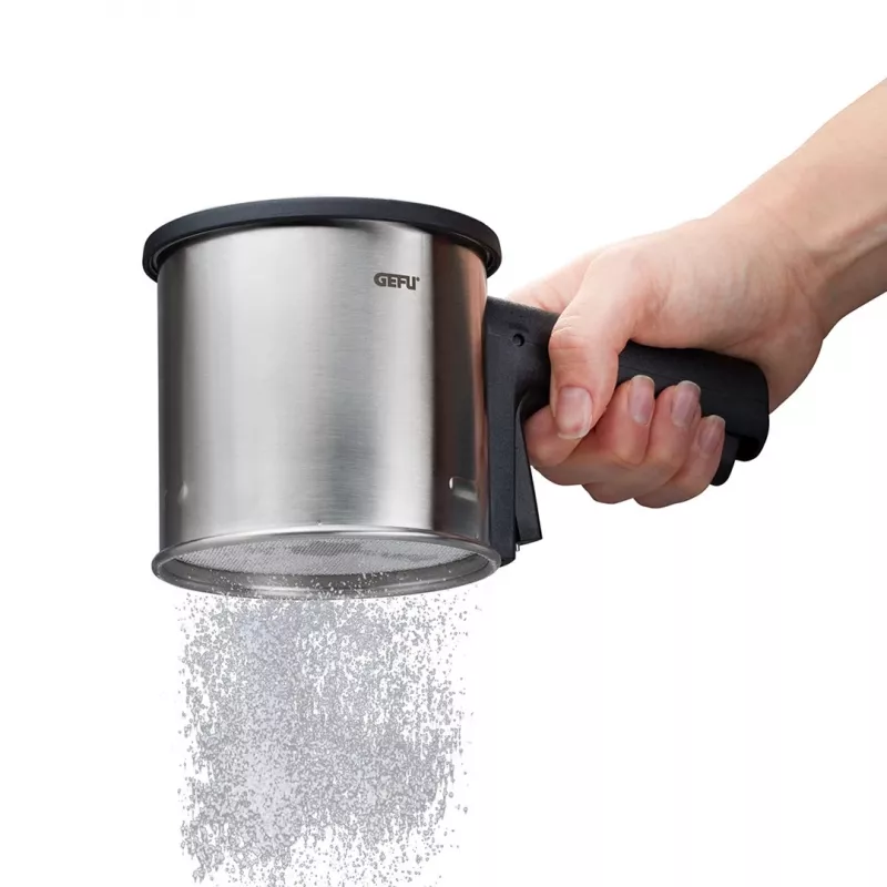 Passador de cozinha GEFU SIVA, plástico e aço inoxidável, redondo, diâmetro 10,5 cm