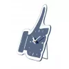 Relógio de parede NeXtime 5185bl Mini Thumbs Up, 20,5x21 cm, azul/prateado