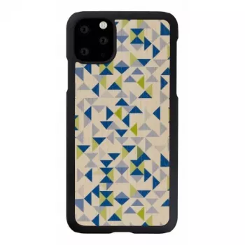 Capa para smartphone man and wood para iPhone 11 Pro Max — triângulo azul, cobertura de proteção preta