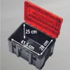 Einhell 4540021 E-Case M mala de sistema, caixa de ferramentas, polipropileno, capacidade de carga de 90 kg, preto/vermelho