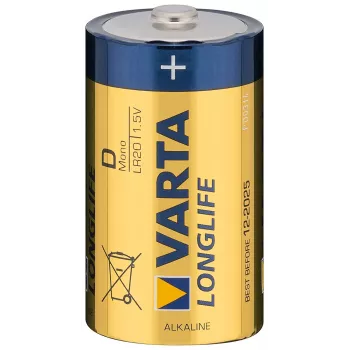 Pilha Varta 4120 Longlife D Mono 1,5 V – pilha primária de zinco-carvão D, 1,5 V