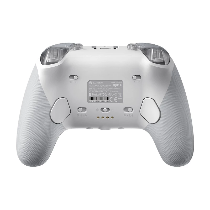 Comando de jogos GameSir G7 PRO Mech branco – suporte com fios/sem fios, disposição ergonómica
