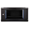 EXTRALINK LITE 4U 530X400 Armário de rack de parede preto com prateleira