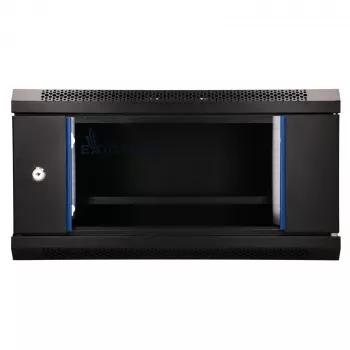 EXTRALINK LITE 4U 530X400 Armário de rack de parede preto com prateleira