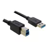 Hub USB DeLOCK 4 portas 5000 Mbit/s preto branco