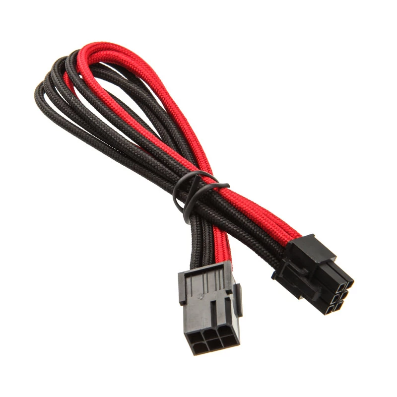Cabo SilverStone PCIe 6-Pin para PCIe 6-Pin 250mm - preto/vermelho