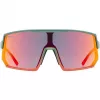 Óculos multisport UVEX sportstyle 235 — unissexo, armação sem aro, verde/vermelho