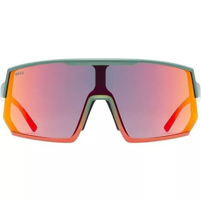 Óculos multisport UVEX sportstyle 235 — unissexo, armação sem aro, verde/vermelho