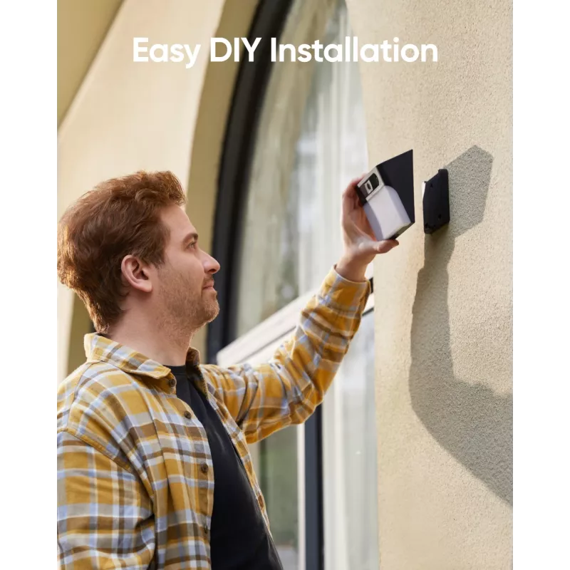 Anker Innovations Eufy Solar Wall Light Cam S120 - câmara de vigilância de rede - resistente às intempéries - cor (dia/noite)