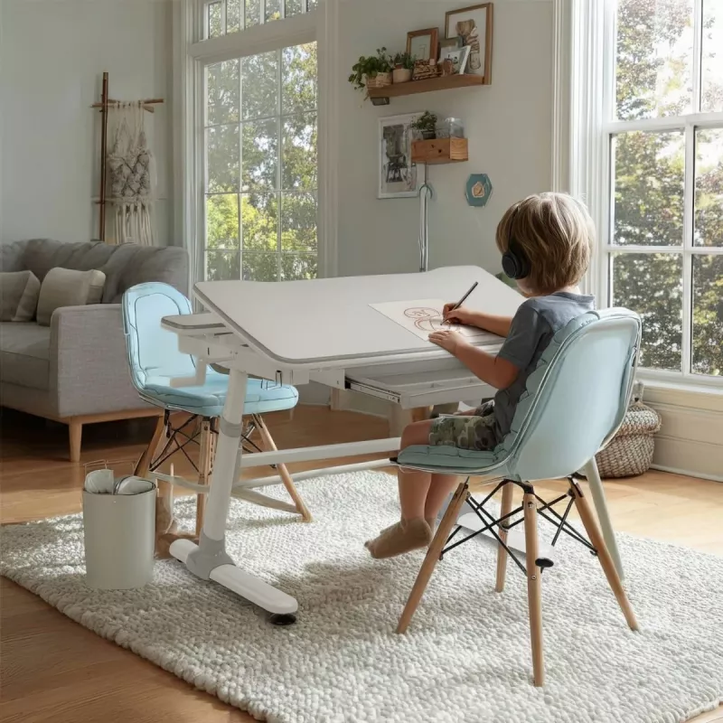 Secretária infantil ergonómica de altura ajustável Ergo Office, cinzento, máx. 100 kg, ER-417 2cz