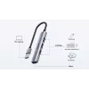 Unitek H1208A hub USB-A, 4 portas (1x USB-A 5 Gbps, 3x USB-A 2.0), alumínio, prateado