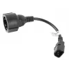 Cabo de alimentação Lanberg CA-C14E-10CC-0018-BK preto 0,18 m conector macho C14 (CA-C14E-10CC-0018-BK)