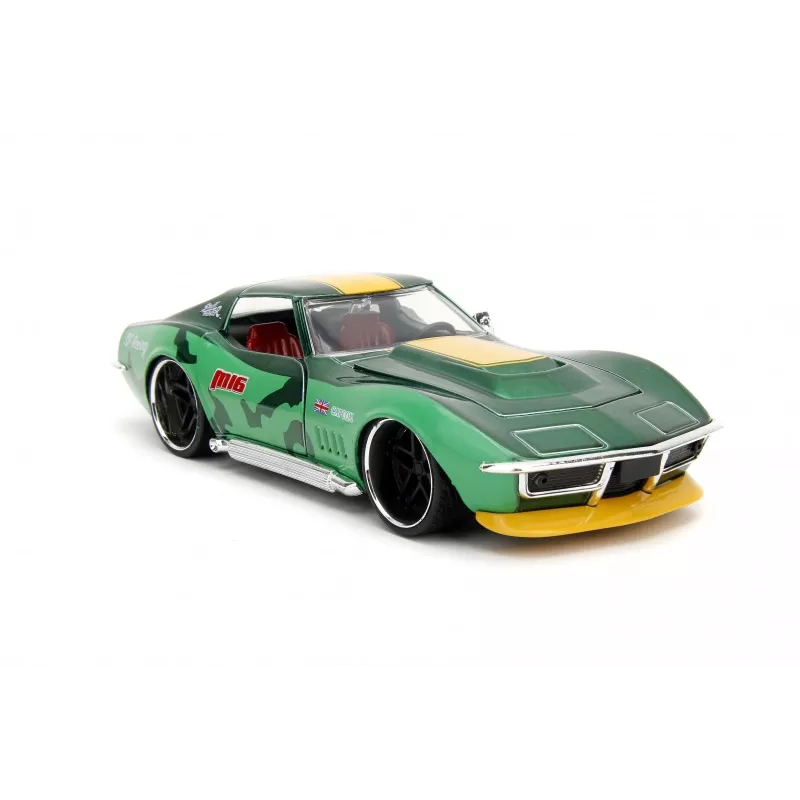 Carro Jada Toys Street Fighter 1969 Chevrolet 1:24 metal verde