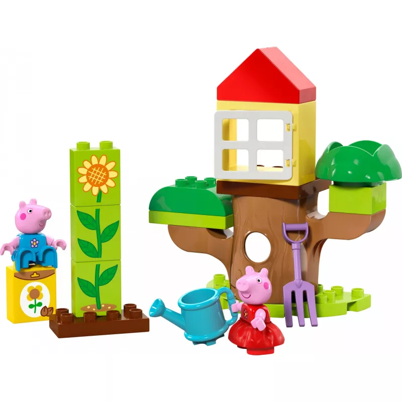Lego 10431 Duplo Peppa Pig conjunto de brincar jardim e casa na árvore