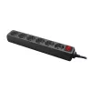 Extensão elétrica LogiLink LPS202B 1,4m 6 tomadas AC preta
