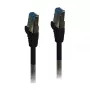 Cabo de rede RJ45 - CAT6A 500MHz - 0,15m - preto - S-STP(S/FTP) - TPE/LSZH(Superflex) - AWG26 - Syner