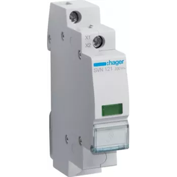 Hager SVN121 Lâmpada de sinalização, 230 V AC, LED verde