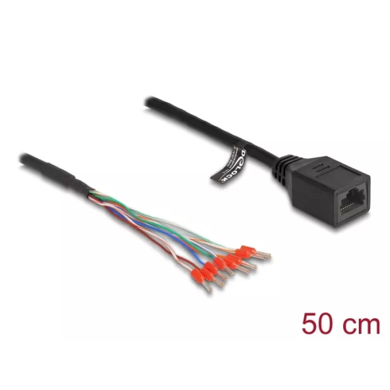 Cabo de rede DeLOCK 88005 RJ45 Cat.5e 0,5 m preto