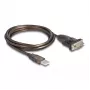 Adaptador DeLOCK USB 2.0 Type-A para série RS-232 D-Sub 9 pinos macho 1,5 m