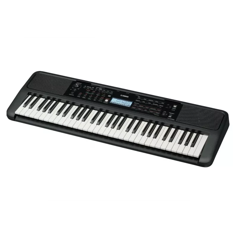 Teclado YAMAHA PSR-E383 — Teclado MIDI portátil de 61 teclas, ecrã LCD, USB, altifalantes incorporados, a pilhas (6), Preto