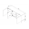Cómoda 3D PALAZZO BIS 151x40x75 branco mate