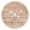 Relógio de parede NeXtime 3134wi Plank, Ø50 cm, branco