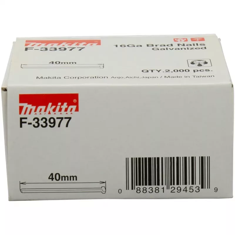 Makita F-33977 pregos, 1,3 x 40 mm, 2000 unid.