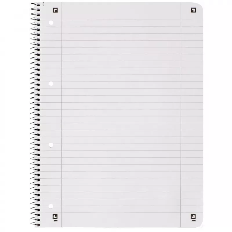 Bloco de notas Oxford TOUCH A4+ 80 folhas aqua