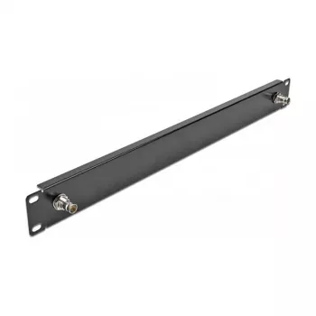 Painel DeLOCK 19 polegadas com 2 x conector fêmea BNC 1U preto