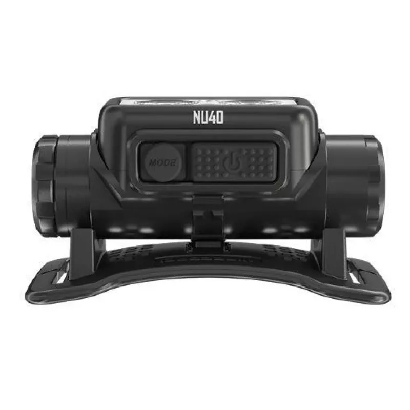 Lanterna de cabeça Nitecore NU40 preta LED 2 lâmpadas IP68