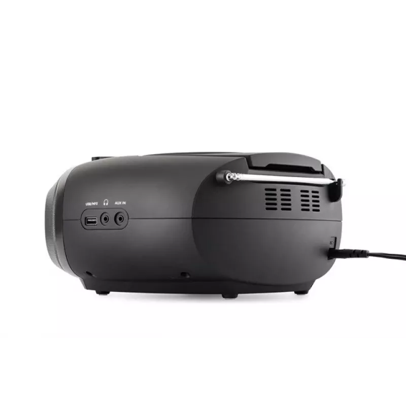 Leitor de rádio JVC RC-E444B preto com leitor de CD e sintonizador FM