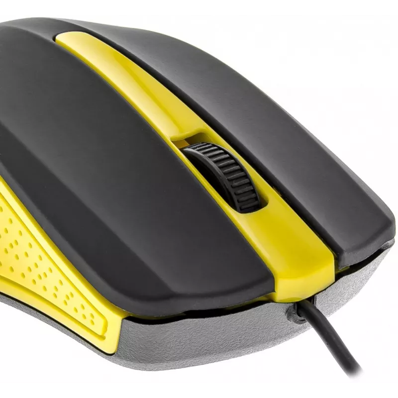 Rato com fio USB, 3 botões, superfície emborrachada