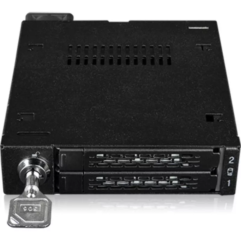 Adaptador para baía de unidade icy dock MB092VK-B para 2 x 6,3 cm U.2 / U.3 NVMe SSDs em baía de 3,5 polegadas (preto)