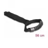 Alça de transporte com velcro DeLOCK L 560 x L 50 mm preto 2 unid.