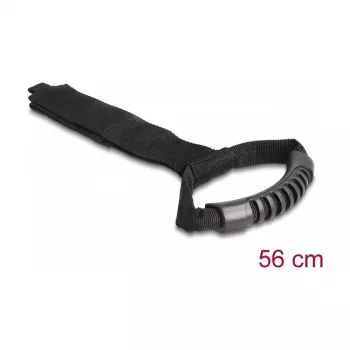 Alça de transporte com velcro DeLOCK L 560 x L 50 mm preto 2 unid.