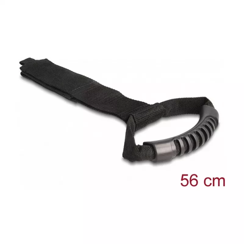 Alça de transporte com velcro DeLOCK L 560 x L 50 mm preto 2 unid.
