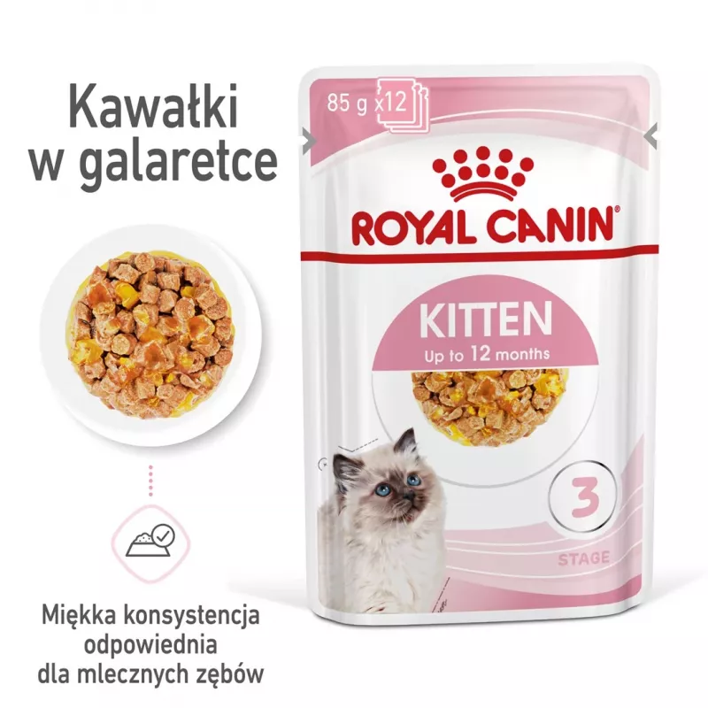 Royal Canin Feline Health Nutrition Kitten Instinctive em molho ração húmida para gatinhos, 12 x 85 g