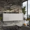 Cómoda 4D ABI 200x45x88 branco mate
