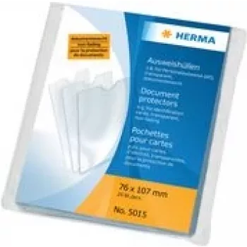 Capa de documentos Herma 1332 transparente, tamanho 11,0 x 15,5 cm, capa protetora transparente