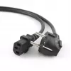 Cabo de alimentação Gembird PC-186 preto 1,8 m CEE7/4 conector fêmea C14