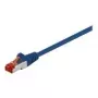Wentronic Goobay - cabo patch - RJ-45 (M) - RJ-45 (M) - 5,0 m - SFTP, PiMF - CAT 6 - blindado, sem halogéneos - azul (68270)