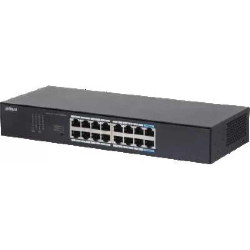 Switch de rede Dahua Technology S3016-16GT unmanaged L2 Gigabit Ethernet (10/100/1000) montagem em secretária/parede preto
