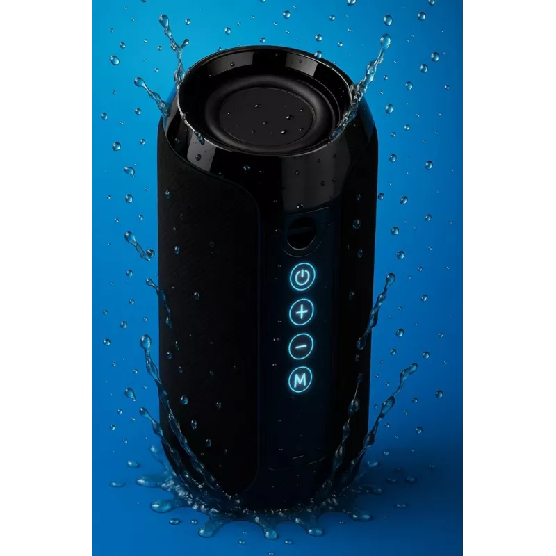 Altifalante estéreo Bluetooth portátil SQUEAK SQ1008 — 14W RMS, Bluetooth 5.3, 1200 mAh, IPX4, FM, LED, AUX, USB