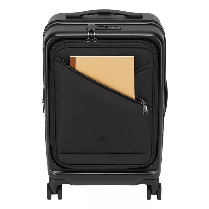 Trolley de cabina rígido Rivacase 20 polegadas modelo 8180, trolley para portátil com rodas