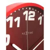 NeXtime Relógio 3053ro Dash Red, Ø35 cm, parede, vermelho/prateado
