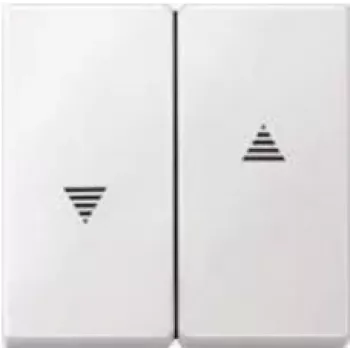 Interruptor de luz Merten 435519 — termoplástico branco, controlo por botão, uma peça