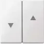 Interruptor de luz Merten 435519 — termoplástico branco, controlo por botão, uma peça