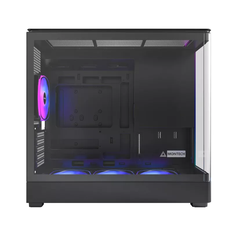Caixa para PC Montech KING 15 PRO preto — Midi-Tower para micro ATX / Mini-ITX